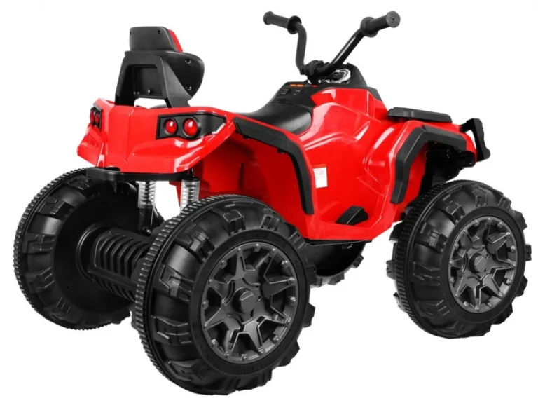 2.4ghz Punjivi Quad Atv Za Djecu Crveni + Daljinski Upravljač + Eva Kotači + Mp3 Radio + Spori Start, Crvena 2