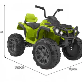 2.4ghz Punjivi Quad Atv Za Djecu Zeleni + Daljinski Upravljač + Eva Kotači + Mp3 Radio + Spori Start, Zelena 2