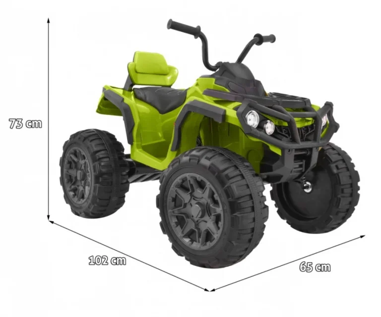 2.4ghz Punjivi Quad Atv Za Djecu Zeleni + Daljinski Upravljač + Eva Kotači + Mp3 Radio + Spori Start, Zelena 2