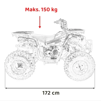 200cc Monster Zeleni Benzinski Quad 3