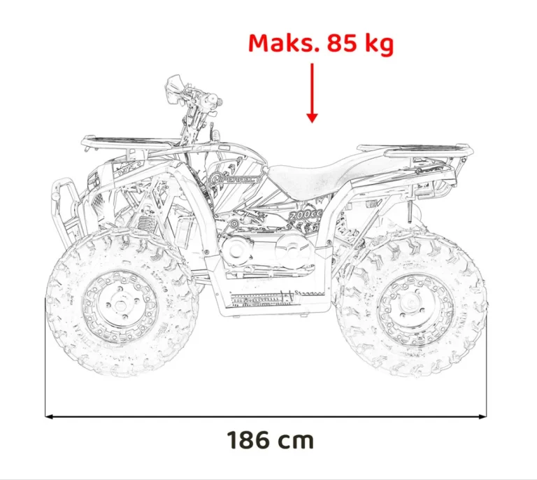 200cc Pro Rider Narančasti Benzinski Quad 3