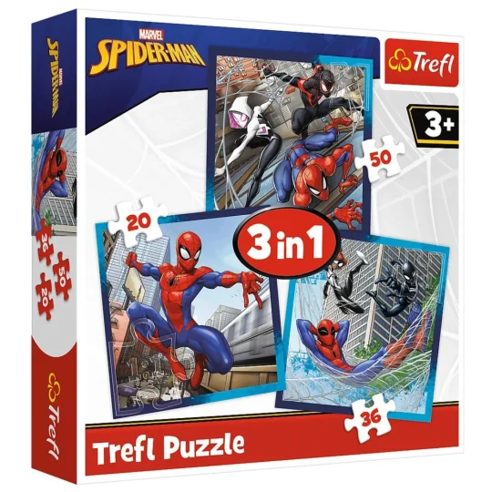 3 U 1 Slagalica Spider Prijatelji Disney Marvel Spider Man Trefl 34874 1