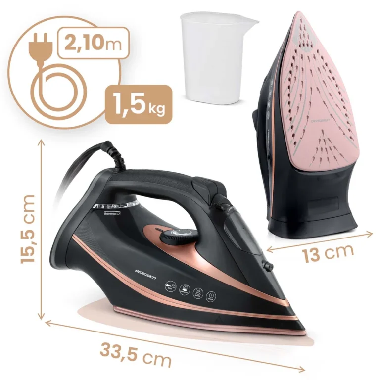 3000w Berdsen Bd 332 Parno Glačalo, Keramički Premaz, Vertikalni Rad, Siva 5