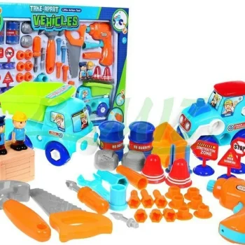 34 Dijelni Set Alata I Vozila Za Djecu 3+ 2
