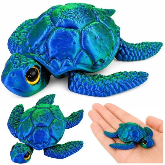 3d Figurica Morske Kornjače Plavo Zelena 8 Cm 1
