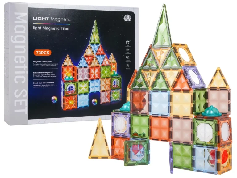 3d Magnetski Set Blokova S Pozadinskim Osvjetljenjem 75 Komada 1