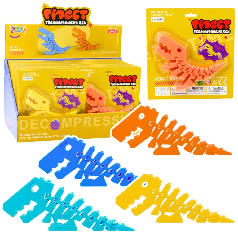 3d Slagalica Dinosaura, Savitljiva Fidget Igračka, Miks 1