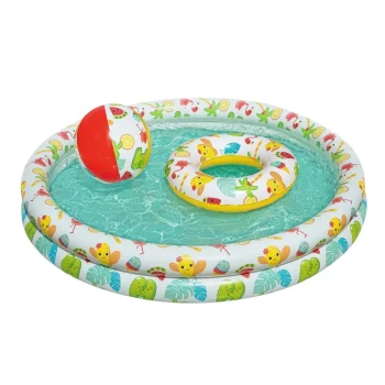 3u1 Dječji Bazen 122 X 20 Cm + KotaČ + Loptica Bestway 51124 2