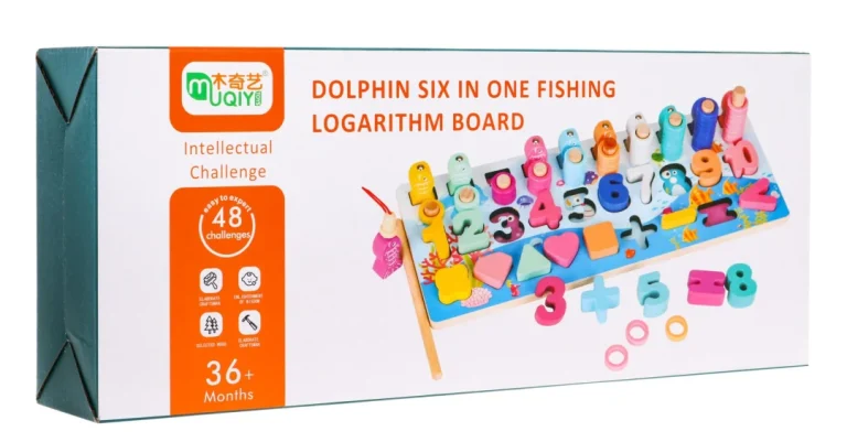 4 U 1 Drvene Edukativne Igre Za Djecu Sea World Ribolov + Učenje Brojeva + Sortiranje 7