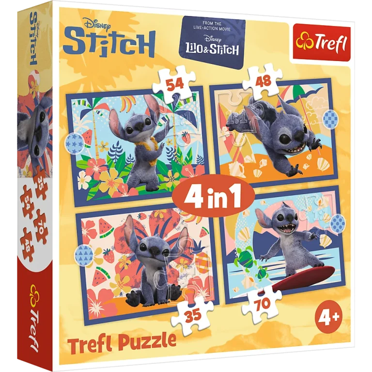 4 U 1 Slagalica – Havajski Odmor – Disney Stitch Trefl 34666 1
