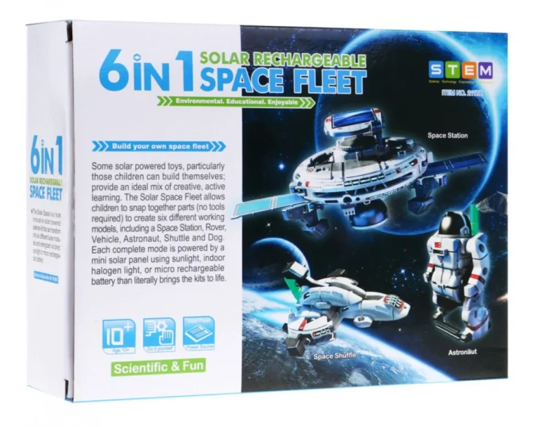 7 U 1 Solarni Set Za Djecu 10+ Svemirskih Modela + Solarni Panel + Mikrobaterija 11