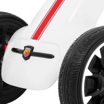 Abarth Pedalni Go Kart Za Djecu Bijeli + Eva Kotači + Ručna Kočnica + Slobodni Hod 10