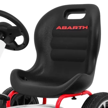 Abarth Pedalni Go Kart Za Djecu Bijeli + Eva Kotači + Ručna Kočnica + Slobodni Hod 11
