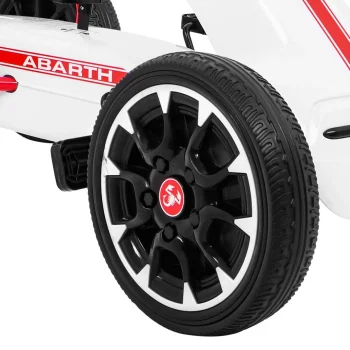 Abarth Pedalni Go Kart Za Djecu Bijeli + Eva Kotači + Ručna Kočnica + Slobodni Hod 12