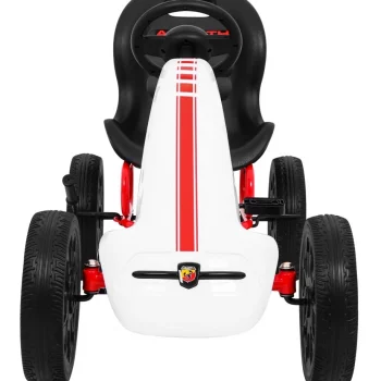 Abarth Pedalni Go Kart Za Djecu Bijeli + Eva Kotači + Ručna Kočnica + Slobodni Hod 3
