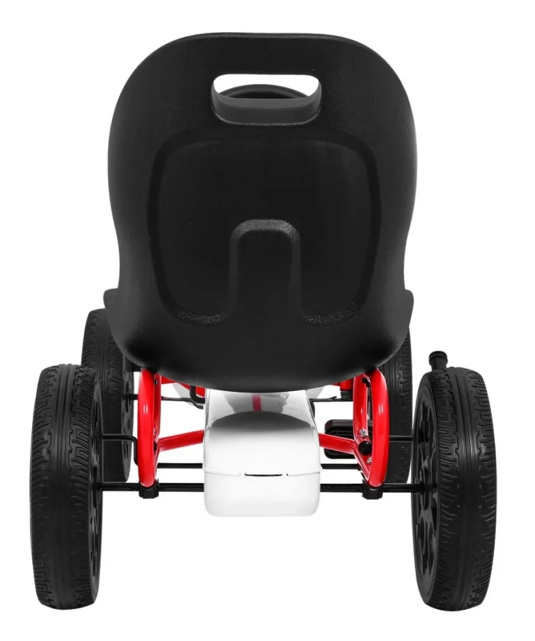 Abarth Pedalni Go Kart Za Djecu Bijeli + Eva Kotači + Ručna Kočnica + Slobodni Hod 6