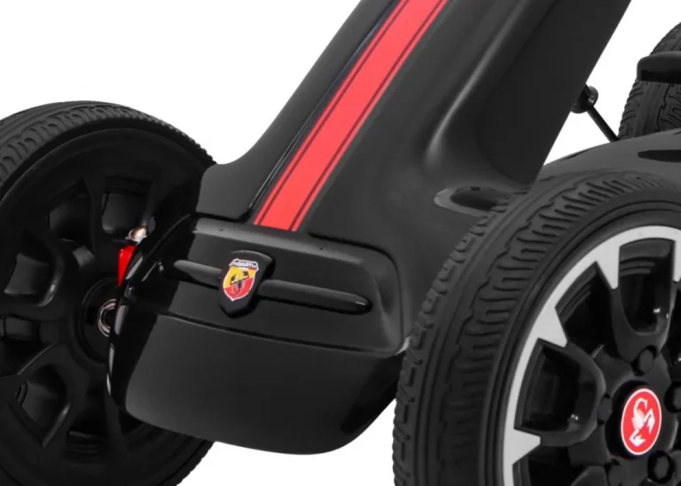 Abarth Pedalni Go Kart Za Djecu Crni + Eva Kotači + Ručna Kočnica + Slobodni Hod 10