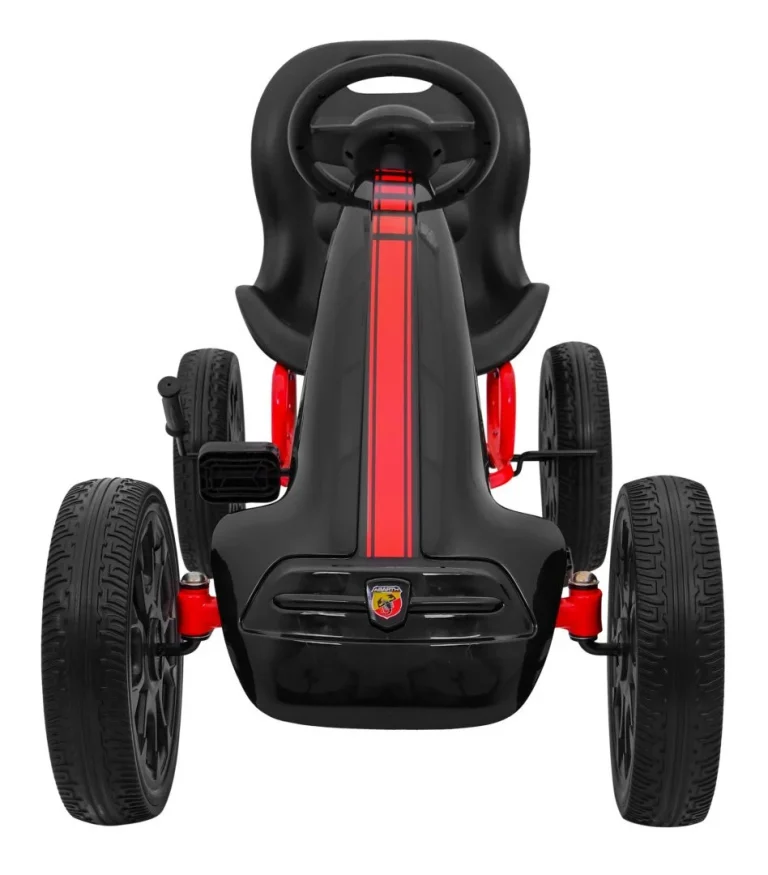 Abarth Pedalni Go Kart Za Djecu Crni + Eva Kotači + Ručna Kočnica + Slobodni Hod 3
