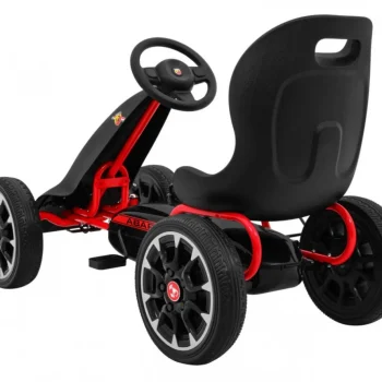 Abarth Pedalni Go Kart Za Djecu Crni + Eva Kotači + Ručna Kočnica + Slobodni Hod 5