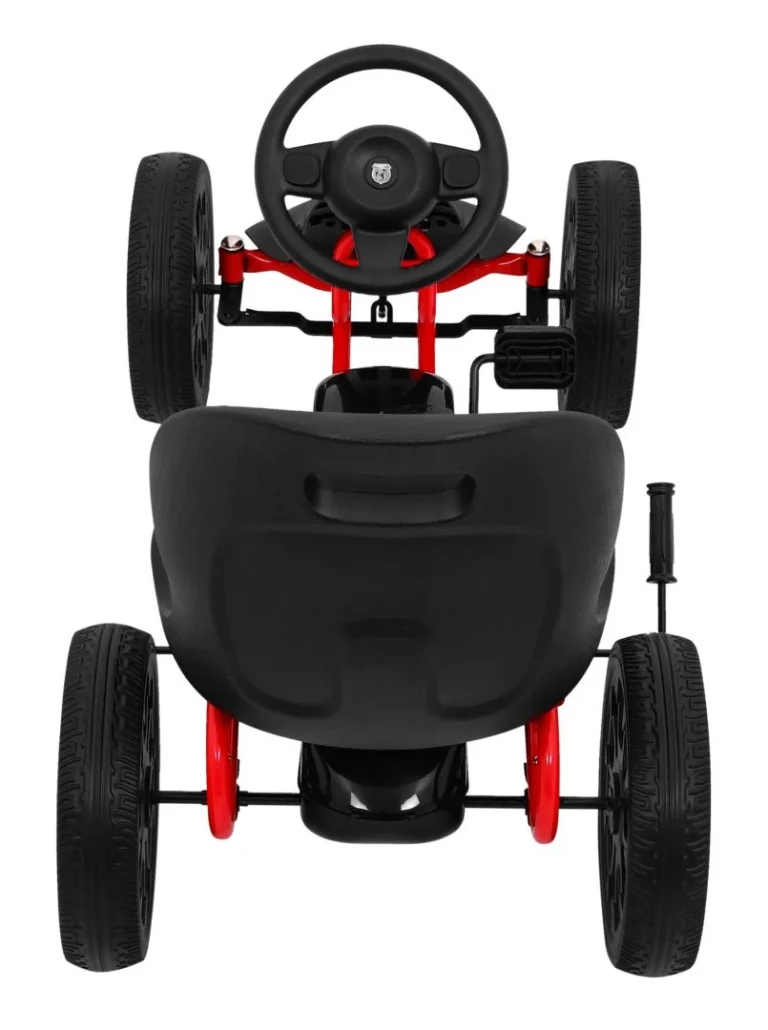 Abarth Pedalni Go Kart Za Djecu Crni + Eva Kotači + Ručna Kočnica + Slobodni Hod 6