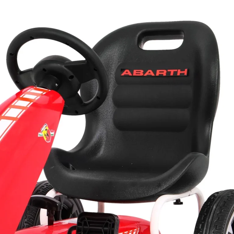 Abarth Pedalni Go Kart Za Djecu Crveni + Eva Kotači + Ručna Kočnica + Slobodni Hod 11