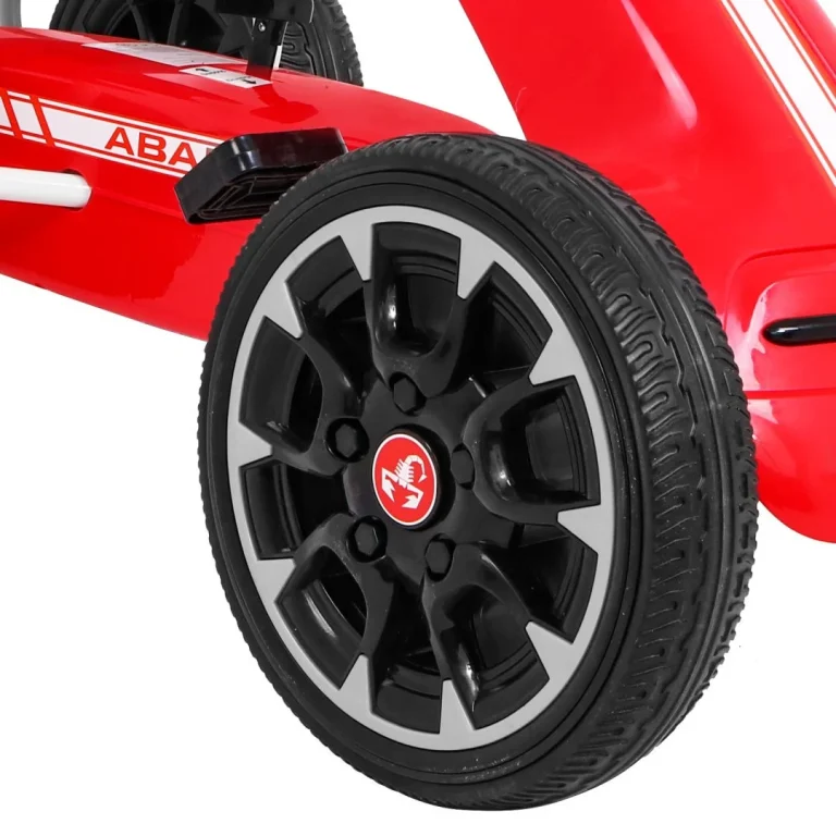Abarth Pedalni Go Kart Za Djecu Crveni + Eva Kotači + Ručna Kočnica + Slobodni Hod 12