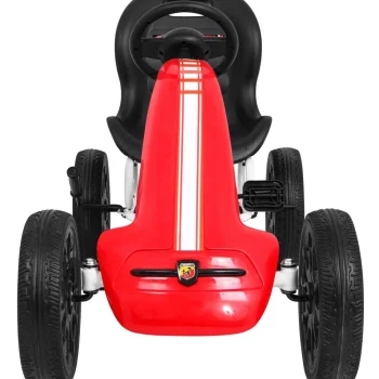 Abarth Pedalni Go Kart Za Djecu Crveni + Eva Kotači + Ručna Kočnica + Slobodni Hod 3