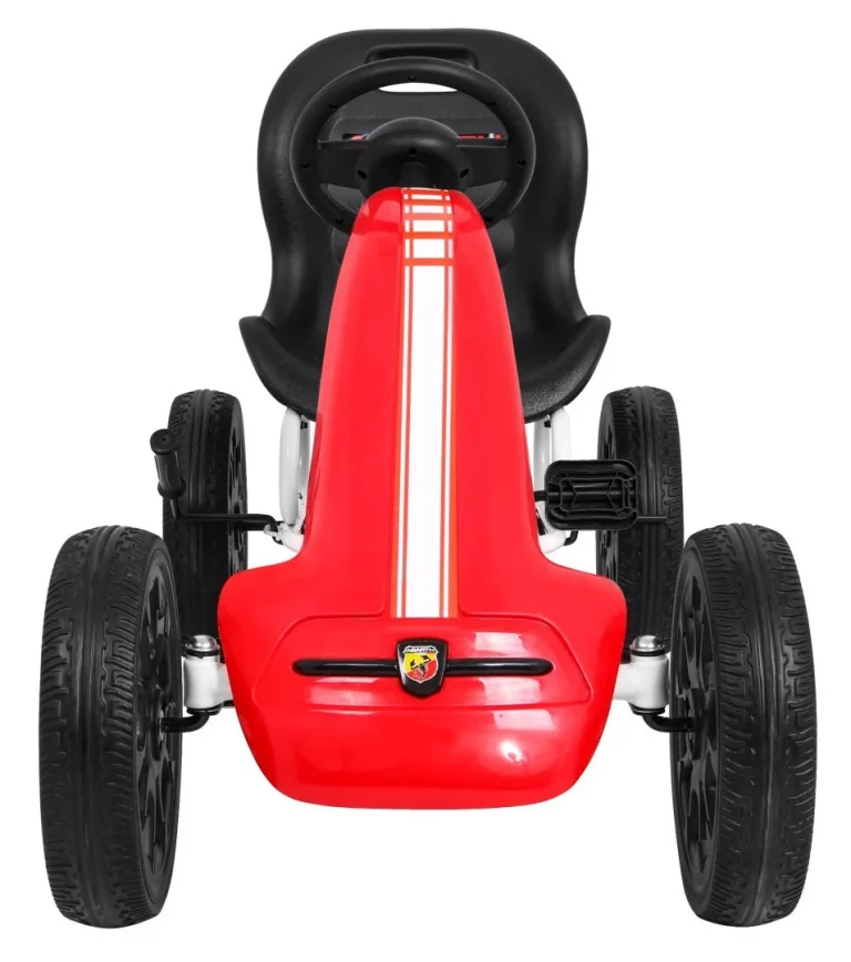 Abarth Pedalni Go Kart Za Djecu Crveni + Eva Kotači + Ručna Kočnica + Slobodni Hod 3