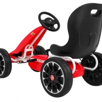 Abarth Pedalni Go Kart Za Djecu Crveni + Eva Kotači + Ručna Kočnica + Slobodni Hod 5