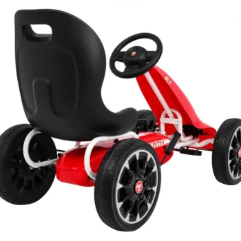 Abarth Pedalni Go Kart Za Djecu Crveni + Eva Kotači + Ručna Kočnica + Slobodni Hod 8