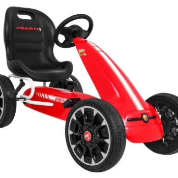 Abarth Pedalni Go Kart Za Djecu Crveni + Eva Kotači + Ručna Kočnica + Slobodni Hod 9