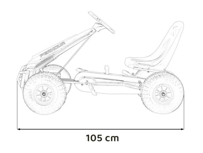 Air Perhour Pedalni Go Kart Ružičasti 3
