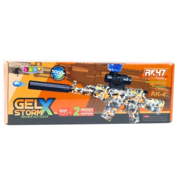 Ak47 Puška Za Vodene Kuglice Hidrogel Grafiti Narančasta 4