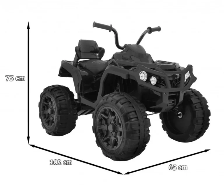 Atv Quad Na Akumulator S Eva Kotačima, Crni 3