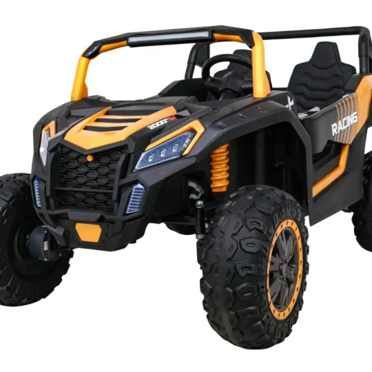 Atv Trkaća Kolica Za 2 Djece Zlatna + 4x4 Pogon + Daljinski Upravljač + Spori Start + Mp3 Led 1