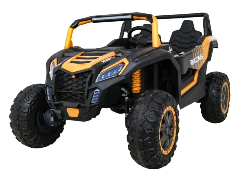 Atv Trkaća Kolica Za 2 Djece Zlatna + 4x4 Pogon + Daljinski Upravljač + Spori Start + Mp3 Led 1