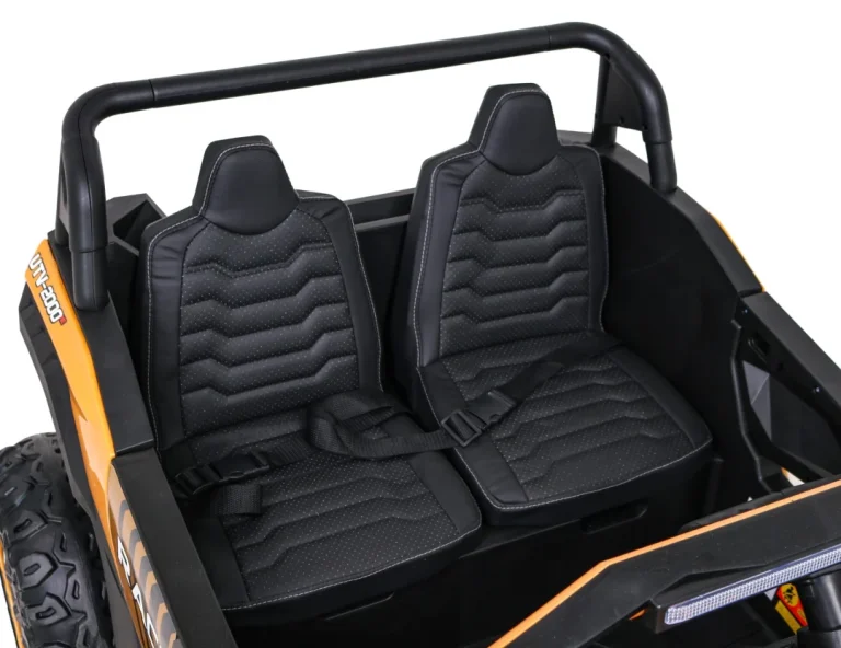 Atv Trkaća Kolica Za 2 Djece Zlatna + 4x4 Pogon + Daljinski Upravljač + Spori Start + Mp3 Led 11