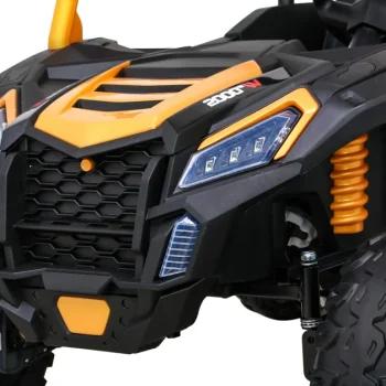 Atv Trkaća Kolica Za 2 Djece Zlatna + 4x4 Pogon + Daljinski Upravljač + Spori Start + Mp3 Led 12