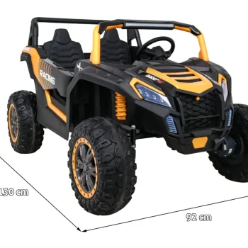 Atv Trkaća Kolica Za 2 Djece Zlatna + 4x4 Pogon + Daljinski Upravljač + Spori Start + Mp3 Led 2