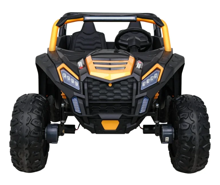 Atv Trkaća Kolica Za 2 Djece Zlatna + 4x4 Pogon + Daljinski Upravljač + Spori Start + Mp3 Led 3