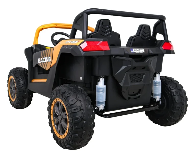 Atv Trkaća Kolica Za 2 Djece Zlatna + 4x4 Pogon + Daljinski Upravljač + Spori Start + Mp3 Led 5