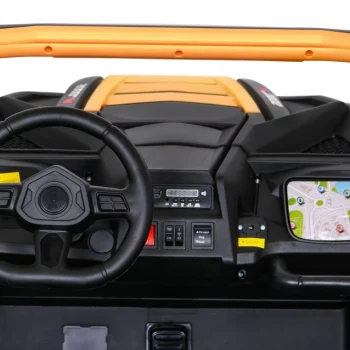 Atv Trkaća Kolica Za 2 Djece Zlatna + 4x4 Pogon + Daljinski Upravljač + Spori Start + Mp3 Led 7