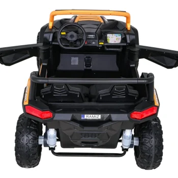Atv Trkaća Kolica Za 2 Djece Zlatna + 4x4 Pogon + Daljinski Upravljač + Spori Start + Mp3 Led 8
