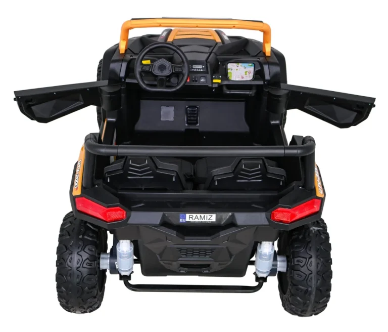 Atv Trkaća Kolica Za 2 Djece Zlatna + 4x4 Pogon + Daljinski Upravljač + Spori Start + Mp3 Led 8