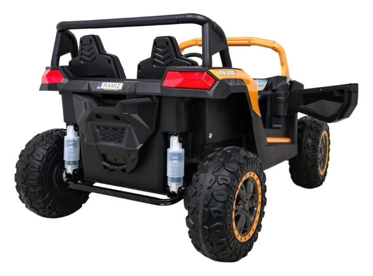 Atv Trkaća Kolica Za 2 Djece Zlatna + 4x4 Pogon + Daljinski Upravljač + Spori Start + Mp3 Led 9