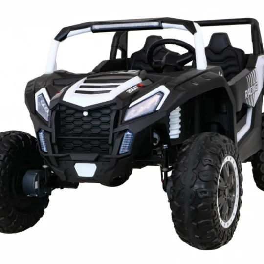 Atv Trkaći Buggy Za 2 Djece Bijeli + 4x4 Pogon + Daljinski Upravljač + Spori Start + Mp3 Led, Bijela 1