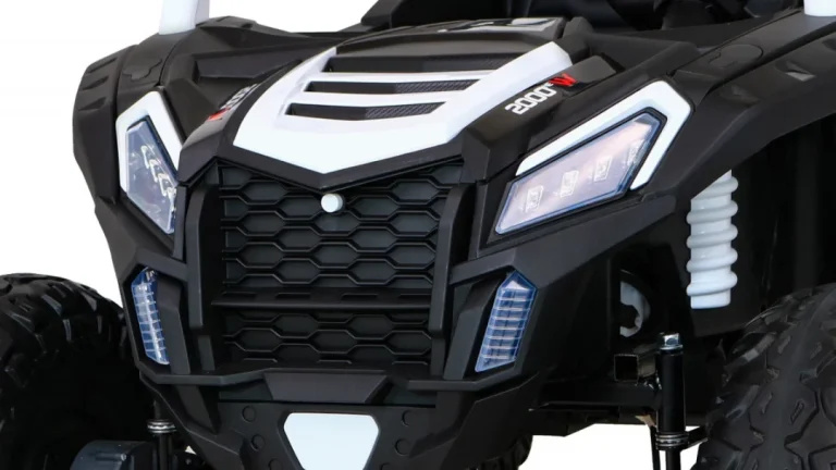 Atv Trkaći Buggy Za 2 Djece Bijeli + 4x4 Pogon + Daljinski Upravljač + Spori Start + Mp3 Led, Bijela 15