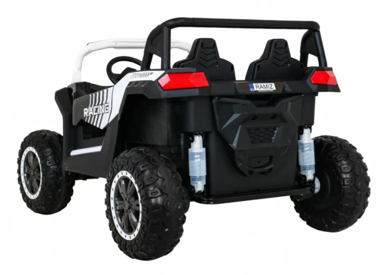 Atv Trkaći Buggy Za 2 Djece Bijeli + 4x4 Pogon + Daljinski Upravljač + Spori Start + Mp3 Led, Bijela 5