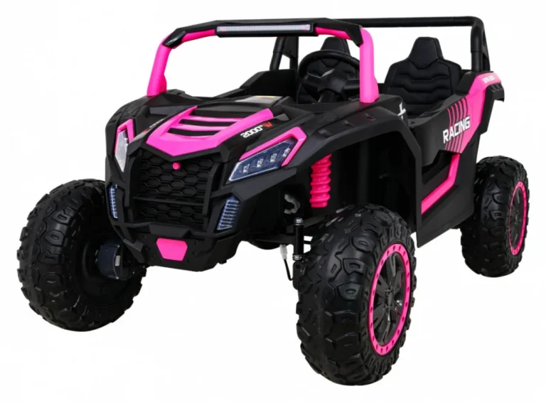 Atv Trkaći Buggy Za 2 Djece Roza + 4x4 Pogon + Daljinski Upravljač + Spori Start + Mp3 Led 1