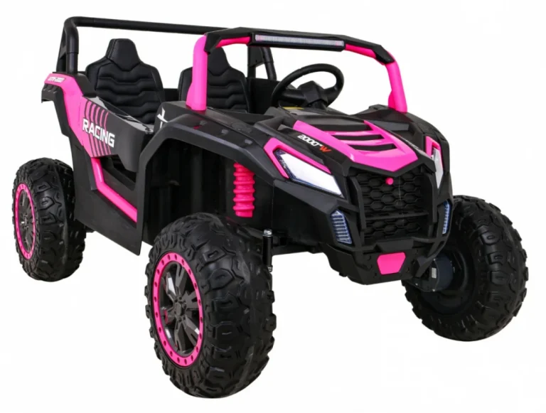 Atv Trkaći Buggy Za 2 Djece Roza + 4x4 Pogon + Daljinski Upravljač + Spori Start + Mp3 Led 10